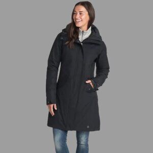 MEC Chillshed 3 in 1 long parka jacket black women's size M